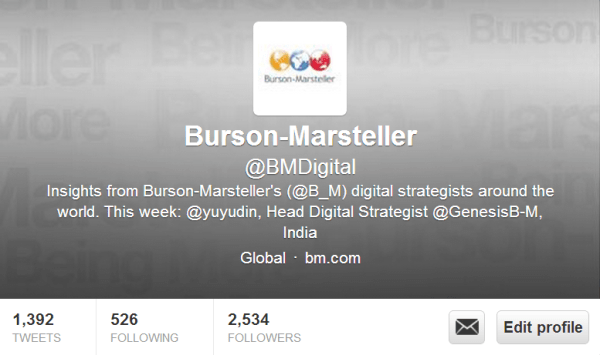 Burson-Marsteller Digital Twitter Handle @BMdigital